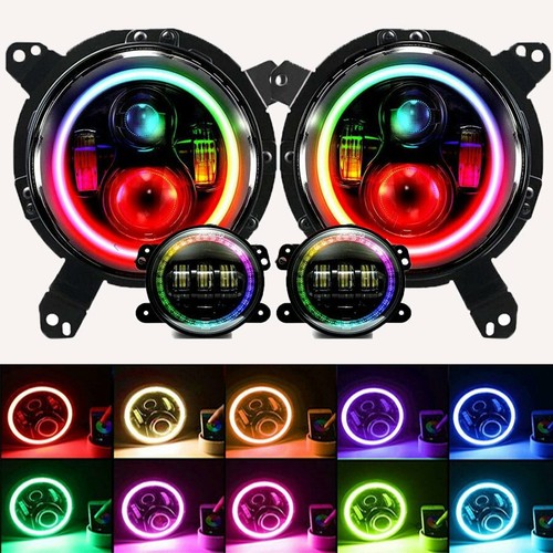 Kit Faros LED 7", Píxel RGB, Jeep Wrangler JK, TJ, CJ's, Serie Raptor