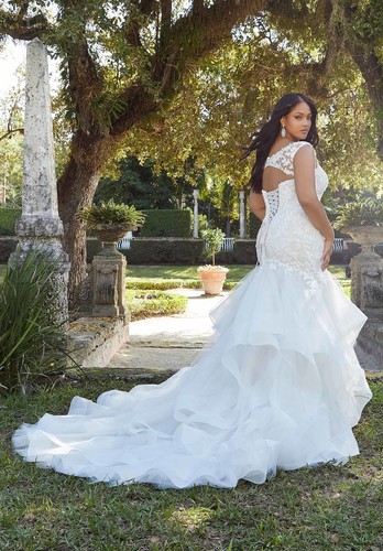 Vestido de novia Mori Lee 3363 talla 26 GENUINO marfil con etiquetas - Imagen 2 de 3
