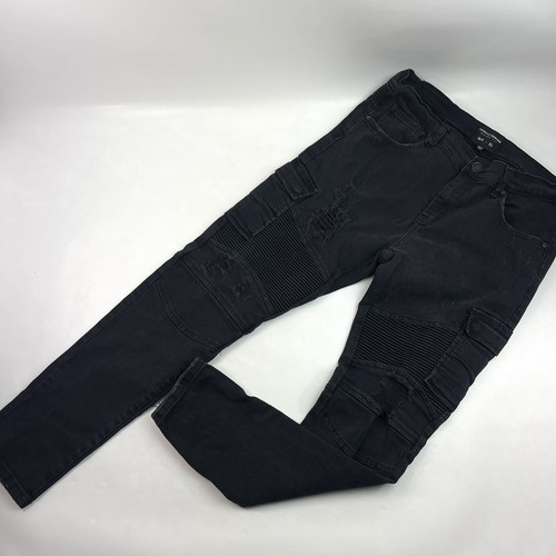 Supply Demand New York City schwarz Mode Distressed Denim Jeans Herren 36 W XL - Bild 8 von 12