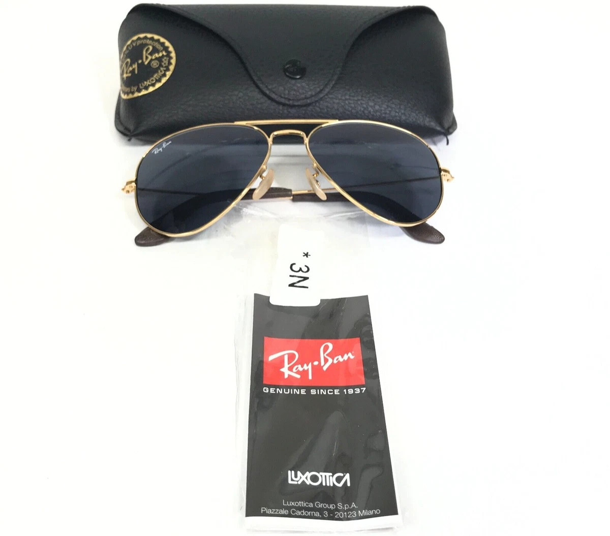 Ray ban aviator sunglasses gold frame sales black lenses