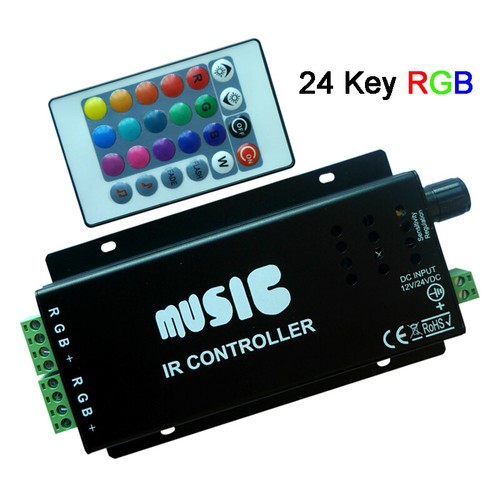 20 Key 24 Key 2.4G music controller DC12-24V RGB Sound Sensitive remote ...
