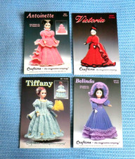 4 x Craftime Doll Clothes Knitting Pattern Booklets ( Period Dresses 15" Dolls )