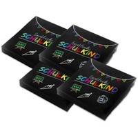 Itenga 80X Servietten Einschulung Schulanfang Endlich Schulkind Modern Schwarz