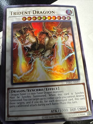 Trident Dragion (INFO-AE097) (Asian English) Ultra Rare (UR) Near Mint YGO OCG