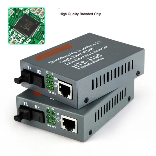 Premium 10/100Mbps Ethernet to Fiber optic Media Converter - SC 1Pair