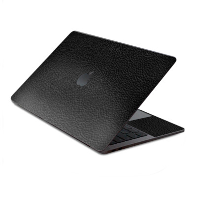 Skin Decal Wrap for MacBook Pro 13'' Retina Touch  Black Leather Pattern look