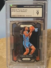 2023-24 Panini Prizm Cason Wallace #139 RC Rookie CGC Mint 9 Thunder NBA