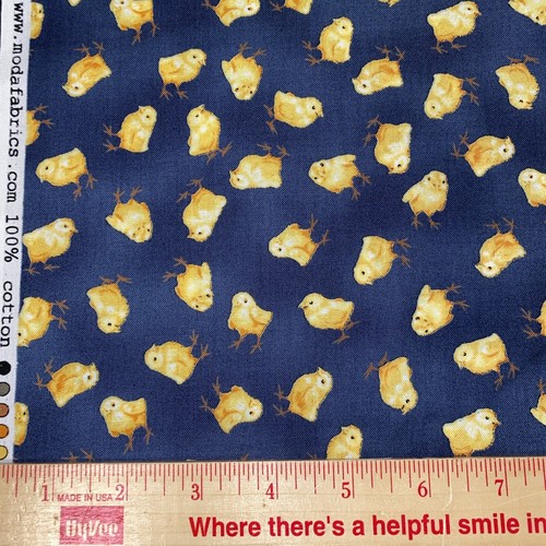MODA All Cooped Up Cotton Quilt Fabric Chickens Chicks 100% Cotton BTY Yard NEW - Picture 3 of 5