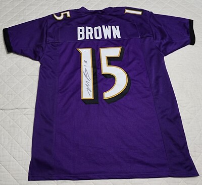 NFL Baltimore Ravens WR Marquise Brown #15 Signed Jersey (JSA)
