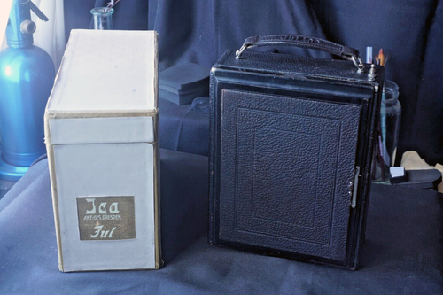 1915 Zeiss Ikon Ica Jul 13x18 Folding platten Kamera near mint triple extension - Photo 21/21