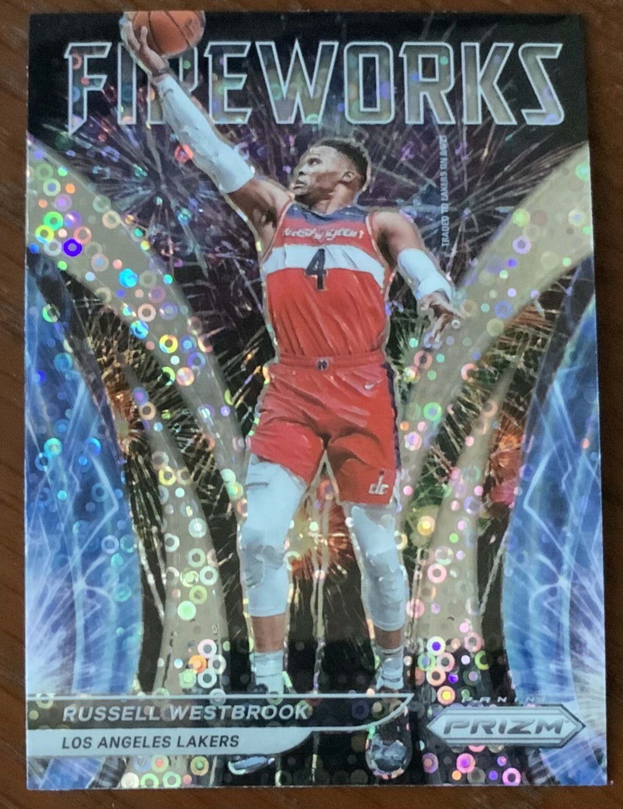 2021-22 PANINI PRIZM FIREWORKS FAST BREAK PRIZM #18 RUSSELL WESTBROOK