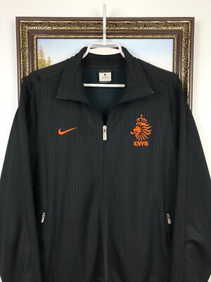 Nike Netherlands Holland Football Black Jacket Soccer Track Top