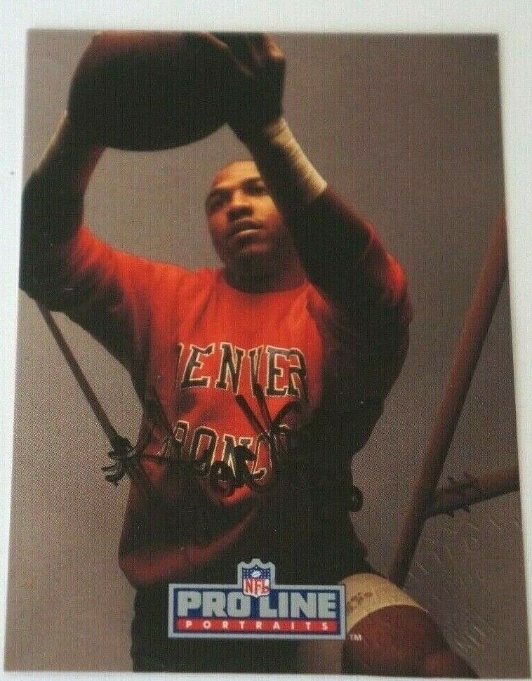 #1 1991 Pro Line MARK JACKSON Jersey #80 Autograph Denver Broncos Certified Auto