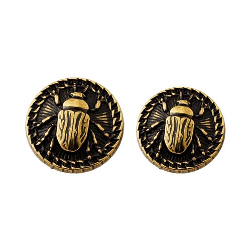 Beetle Pattern Metal Decorative Button, Vintage Style for Clothing & Crafts DIY - Picture 7 of 10