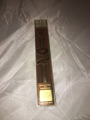 NOS Vintage Vogue strap GOLD TONE WATCH BAND LE-60Y Gate Hook Ends Regular Purp1