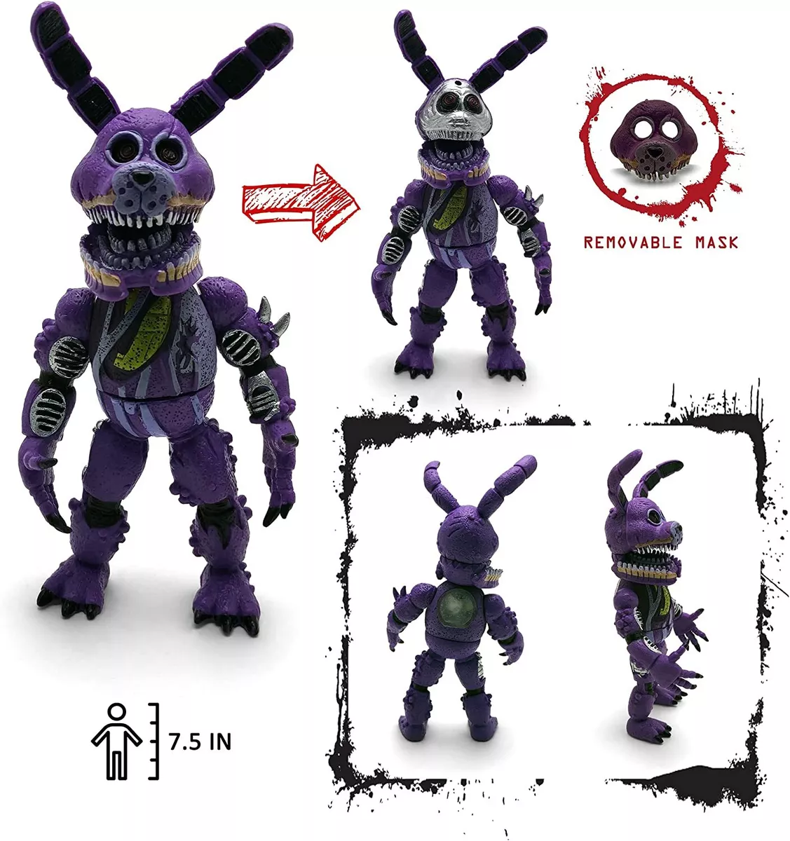 6PCS 6in Five Nights at Freddy's Action Figures Christmas Nightmare FNAF  Toy Set