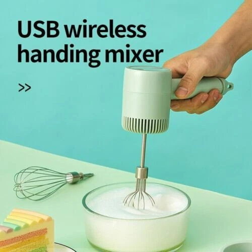 Wireless Mini Mixer Electric Food Blender Handheld Whisk Mixer Egg Beater  Kitche