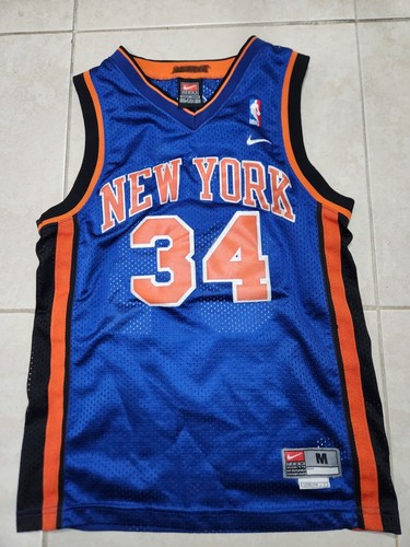 Vintage Nike New York Knicks Antonio McDyess #34 Jersey Youth M Stitched - 第 1/8 張圖片