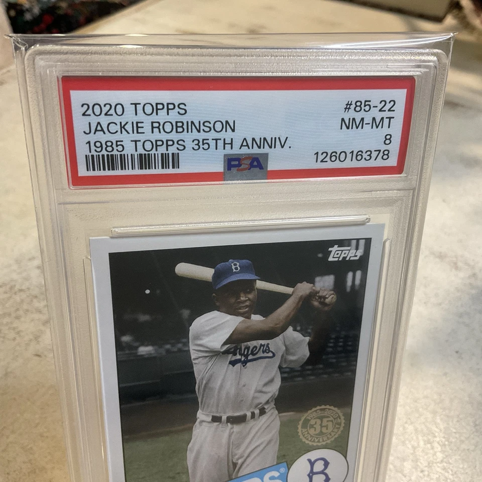 2020 TOPPS JACKIE ROBINSON 1985 TOPPS 35TH ANNIVERSARY #88-22 GRADED PSA NM-MT 8 - Image 2 of 4