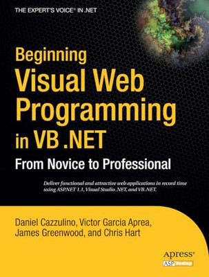 Beginning Visual Web Programming in Vb .Net: from Novic -  NEW James Greenwood 2