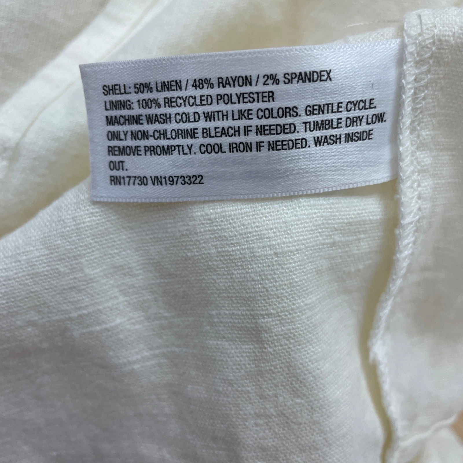 OFF WHITE Abito donna Wild Fable lino pizzo cravatta schiena estivo midi slip bianco sporco taglia 12