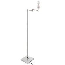 Floor Lamp Base Standing Modern Livingroom Brushed Chrome Effect Metal (H)1.37cm