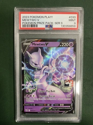 PSA 9 030/078 Mewtwo V Prize Pack Series Stamped Play Pokemon TCG