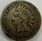 1859 Indian Head Cent Exact Coin Imaged #IND1188