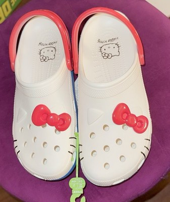 Hello Kitty Crocs Classic Clog 50th Anniversary (size 11W / M9) Red & Blue  