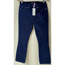 NWT vineyard vines Corduroy Pants Blue Solid Straight Women Size 27