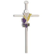 6 inch First Communion Cross with Chalice Grapes Centerpiece Religious Gift