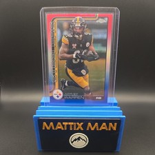 2025 Topps Chrome Football Red White Blue Refractor Jaylen Warren #253 Steelers