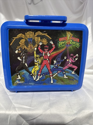 #ad 1993 Aladdin Mighty Morphin Power Ranger Lunch Box NO Thermos PLASTIC CT1 $19.99
