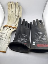 Ansell ActivArmr Class 0 Rubber Insulating Gloves Size 9  ArcGuard Leather Prot
