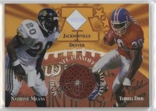 1997 Masters Gameball Holofoil Diamond Natrone Means Terrell Davis #5 HOF 7fj