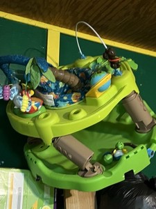 Fisher-Price Green/Blue Baby Activity Center Exersaucer w/ Toys