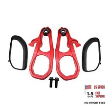 New Heavy Daty Front Car Tow Hooks Left Right with Hardware Replacement Red