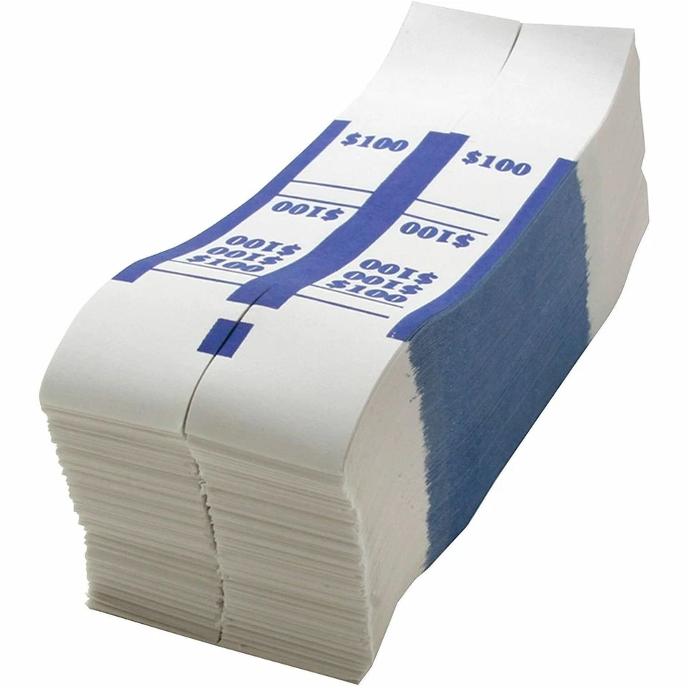Sparco $100 Bill Strap - 1000 Wrap[s] - Kraft - Blue (BS100WK) - Image 2 of 4