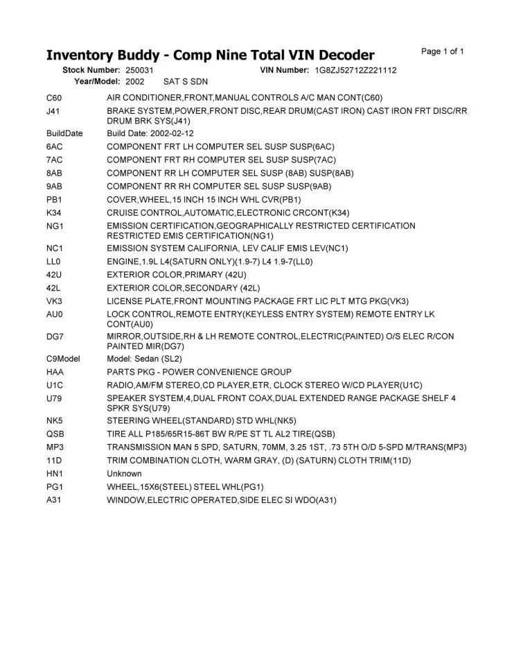 AC Compressor Fits 00-02 SATURN S SERIES 2680153 - Image 2 of 2