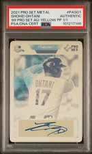 2021 Leaf Pro Metal 1989 Pro Set Auto Shohei Ohtani #PASO1  1/1 PSA A Auto A