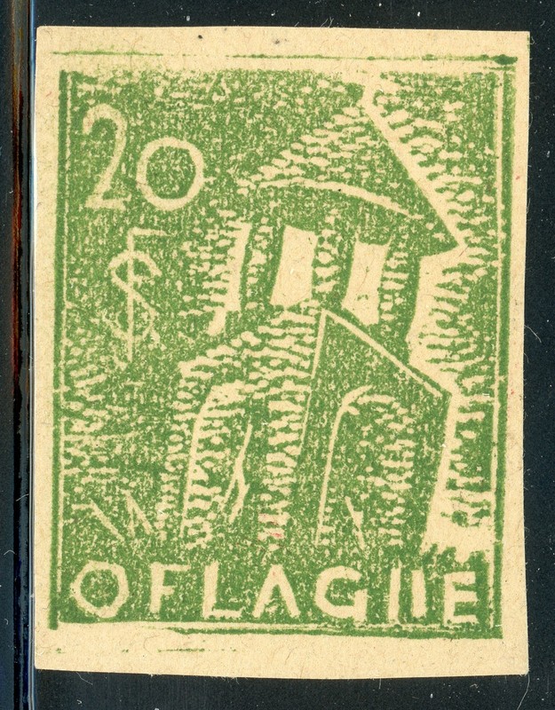 POLAND POW Camps MNG OFLAG: FISCHER #1 20 Green SIGNED KALAWSKI $$$$