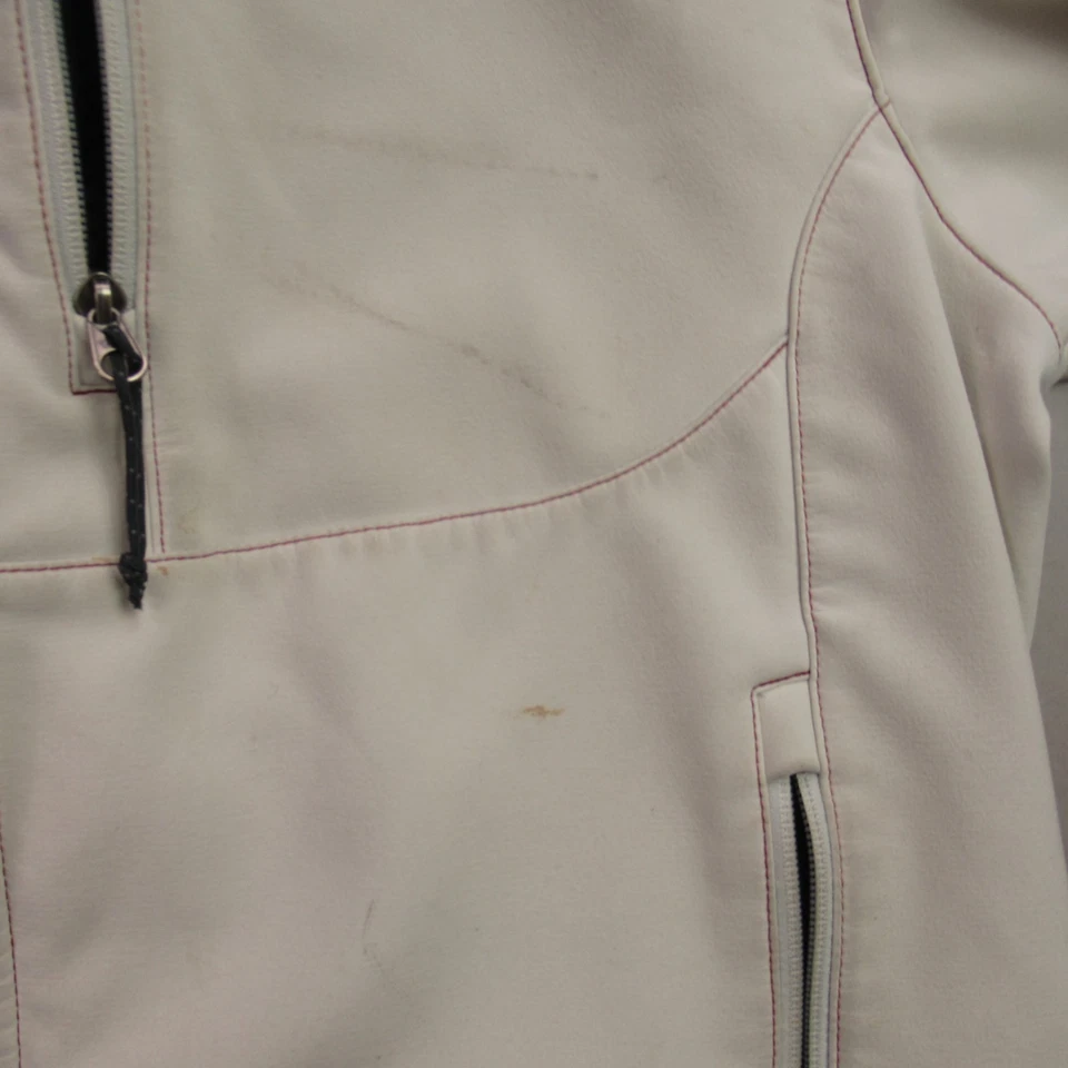 North Face Jacket Mens Large Long Sleeve Full Zip Outdoors White Pockets - Image 3 of 4