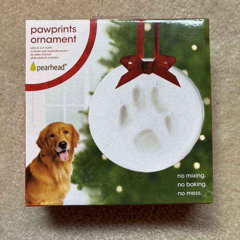 Pawprints Dog & Cat Ornament Paw Print Rainbow Bridge Memory Clay Ornament Kit