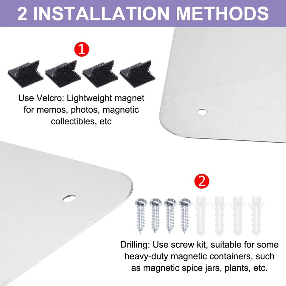 17.5x11.5" Magnetic Board Magnet Board Magnetic Wall Bulletin Board Silver Foto 4 de 4