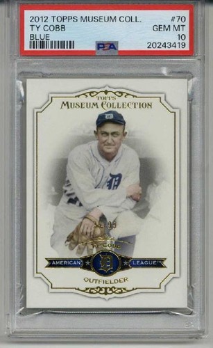 2012 TOPPS MUSEUM COLLECTION BLUE #13 TY COBB CARD TIGERS PSA 10 LOW POP RARE