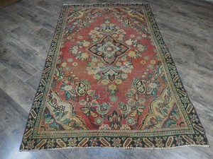 Geometric Turkish Vintage Rug,Turkish HandMade Anatolian Tribal Rug 4x6.5 Ft