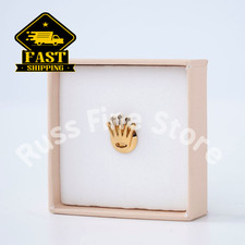 Rolex Pin Brooch Steel Gold Color NOS Rare Display Collectible