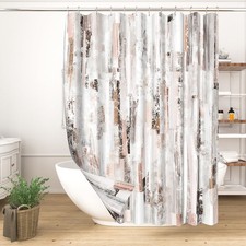 72x72" Pink Art Abstract Double Sided Shower Curtain Grunge Brushstrokes