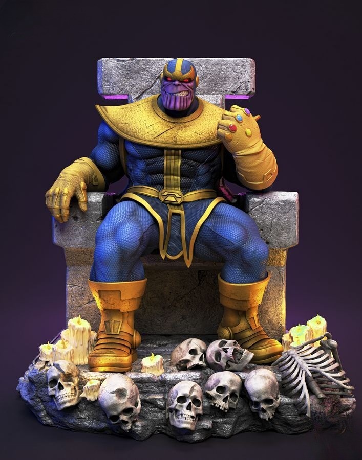 Thanos Classic Resin Sculpture Statue Model Kit Unpainted