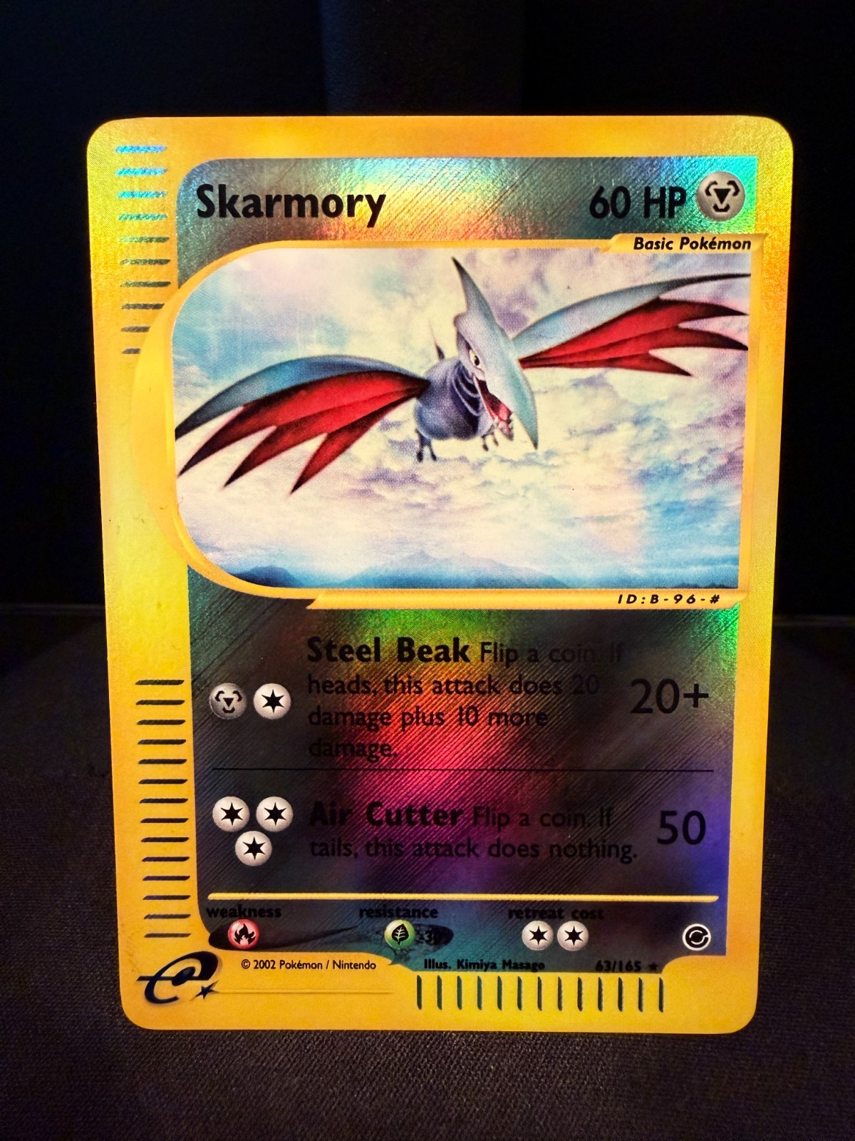 Pokémon TCG Skarmory 63/165 Expedition Reverse Holo Card NM Pack Fresh 2002 TCG